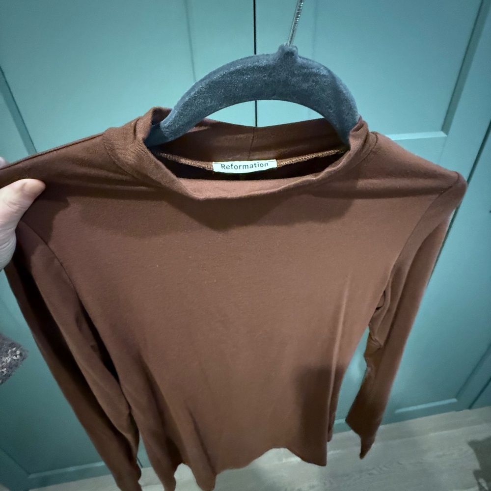 Reformation Mock neck long sleeve shirt - size small